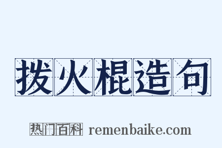 拨火棍造句是什么意思的图片
